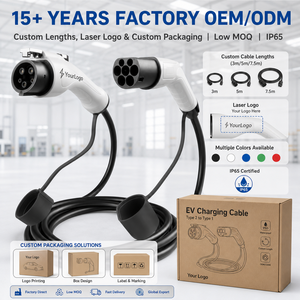 Câble de charge EV portable IEC 62196 SAE J1772, 32A 7kW 5m IP65 Type 2 vers Type 1 TPU, vente en gros - Product Image 3