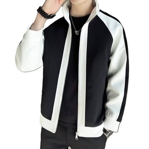 Chaqueta Bomber OEM para Hombre, Color Negro y Blanco, Ecológica, Transpirable, con Cuello Camisero, Casual, Impermeable, Reversible - Product Image 3