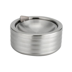 Cenicero para Exteriores con Tapa Abatible, Cenicero de Acero Inoxidable, Cenicero Metálico Resistente al Viento para Uso en Interiores o Exteriores - Product Image 5