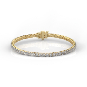 Best Price Divya Creations Women's Lab Grown Diamond Brilliant Cut Tennis <b>Bracelet</b> 10K Gold Rhodium Plated IGI Certified Party - Product Image 1