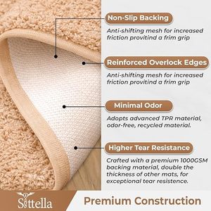 Tapis de salle de bain personnalisé à poils longs, rectangulaire, en microfibre, couleur unie, absorbant, antidérapant pour salles de bain - Product Image 4