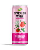HALAL gecertificeerde Elderflower Aardbei Frisdrank Sprankelende Drank 320ml blik Gezonde RTD Drank voor Export Bulk Levering Beschikbaar