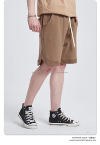 Chine Usine 320G French Terry Prêt à Expédier Confortable Respirant Hommes Casual Loose Fit Vintage Washed Mens Out Door Shorts - Product Image 6