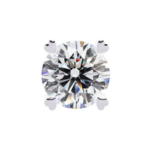 Pendientes de tuerca con moissanita de corte redondo de 7 mm, color D, VVS1, pendientes solitarios de moissanita, oro macizo de 14K - Product Image 2