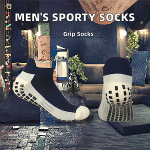 Men Anti Slip Grip <b>Socks</b> Athletic Cotton Crew <b>Socks</b> Football Soccer Performance <b>Socks</b> - Product Image 2