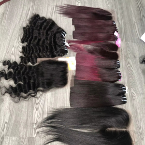 Extensiones de Cabello Virgen Remy de Doble Trama con Cutícula Alineada del Proveedor, Estilo Liso Sedoso y Ondulado, Cabello Natural Crudo de Vietnam, Diversos Tipos - Product Image 1
