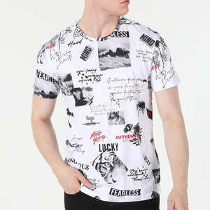 Camiseta de Manga Corta para Hombre, Personalizada con Serigrafía, Ligera, 100% Algodón, Transpirable, Corte Regular, Diseño Gráfico Urbano - Product Image 3