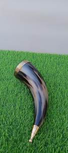 Flacon en poudre de corne naturelle, écologique, fait main, en corne de buffle, design traditionnel et moderne pour la chasse et les activités de plein air - Product Image 6