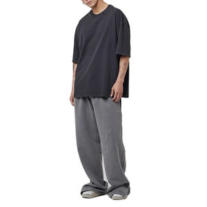 Glory Streetwear Ensemble de survêtement délavé à l'acide, comprenant un sweat à capuche zippé et un pantalon de survêtement évasé avec patchs effet vieilli, style jogger 2026 - Product Image 2