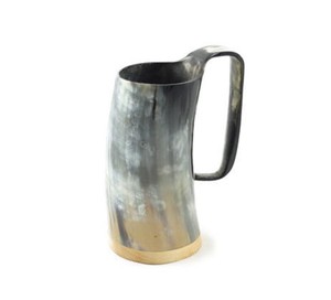 Taza de Cuerno de Búfalo, Hecha a Mano, Material Natural, Acabado Rústico Duradero, Vajilla Única para Mesa, Decoración del Hogar - Product Image 2