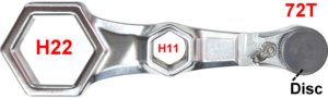 Taiwan Supplier Reversible Ratchet Bit-Holder Handle 3-IN-1 72T with Disc & 2 Box-end <b>Spanner</b> ODM OEM - Product Image 3