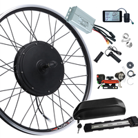 Kit de conversion de vélo électrique 48V 1000W avec écran LCD, accélérateur à pouce, moteur de moyeu avant/arrière, vélo électrique