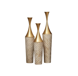 Jarrón de Hierro de Diseño con Cuello Estrecho Elegante y Estilo Decorativo Premium para el Hogar - Product Image 1