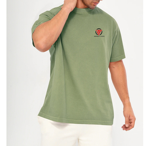 เสื้อยืดคอตตอน 100% คุณภาพสูง เนื้อหนา 300gsm ทรงโอเวอร์ไซส์ ไหล่ตก สกรีนโลโก้ได้ตามต้องการ สไตล์สตรีทแวร์ สำหรับผู้ชาย - Product Image 1