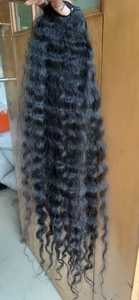 Extensiones de trama de cabello humano de templo indio de cabello Remy rizado crudo directamente de fábrica - Product Image 4