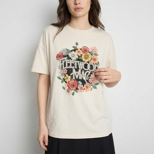 New Vintage Graphic Print Women's Floral T-Shirts Casual Wear Lightweight Cotton Shorts Sleeve Summer Fashion Printed T-Shirts - Product Image 1