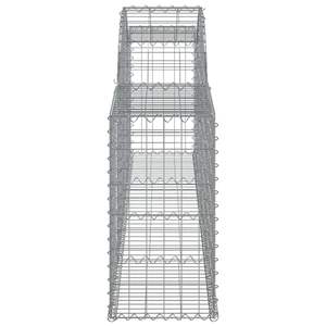 Grand panier gabion décoratif en fer galvanisé argenté pour clôture, treillis et portail - Product Image 4
