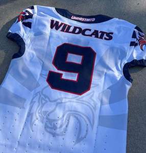 2026 New Arrival White Color 9 Number Football Jersey For Men V-Neck Short Sleeve Sublimated Mesh Athletic Sportswear Uniforms - Product Image 4
