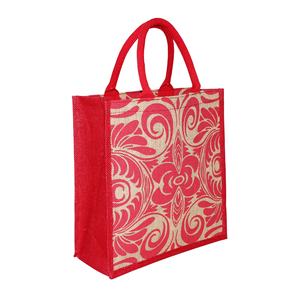Sac fourre-tout d'épicerie imprimé personnalisé de taille moyenne toile de jute toile de jute toile de jute plage publicité fourre-tout poignées en corde pour emballage de cadeaux - Product Image 2