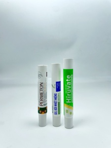 Tubo de Plástico PE Moderno para Envasado de Ungüentos Multiusos, Impresión Offset de 8 Colores con Tapa Blanca Brillante Larga - Product Image 4