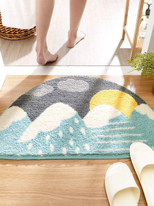 Customised Modern Classic Hot Selling Ultra Soft Microfiber Super Water Absorbent Anti-<b>Slip</b> Bath <b>Long</b> Hair Bathroom Floor Mats - Product Image 2