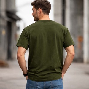 เสื้อยืดกราฟิกผู้ชายแบบฟอกสีขายส่ง OEM ผ้าฝ้าย 100% สไตล์วินเทจ ล้างสีแบบแอซิด สตรีทแวร์ แบบเปล่า - Product Image 3