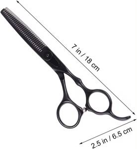 Professional Hair Thinning <b>Scissors</b> VG10 Stainless Steel Blade 30 Teeth <b>Left</b>-<b>Handed</b> Ergonomic Long Handle Salon Use - Product Image 2
