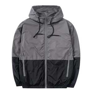 Veste coupe-vent à capuche ajustable grande taille, prix de gros, veste coupe-vent la plus vendue - Product Image 1