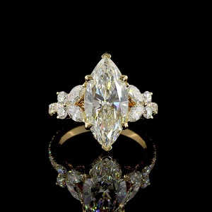 Factory Price IGI Certified 3ct Marquise Cut Moissanite Lab Diamond <b>Ring</b> Sparkling Multi Stone Anniversary Wedding <b>Ring</b> - Product Image 1