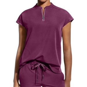 Comfortable Rayon Canvas Fabric Hospital <b>Scrub</b> Sets Medical Unisex Nursing <b>Uniforms</b> for Spa Salon <b>Scrubs</b> with Customized Color - Product Image 1