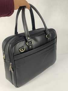 Maletín para Portátil de Cuero Genuino, Portafolio Ejecutivo, Bolsa Suave de Gran Capacidad con Cierre para Trabajo y Viajes - Product Image 3