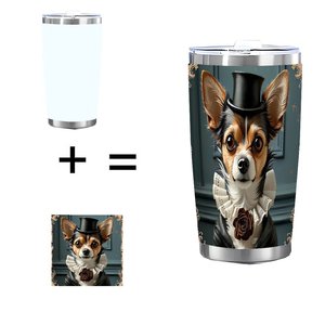 20oz Stainless Steel Tumbler Vacuum Insulated <b>Hot</b> Cold Dual Use Portable Travel Mug - Product Image 1