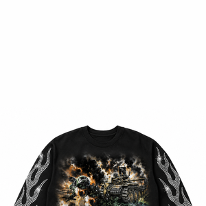 Camiseta con estampado gráfico personalizado, 100% algodón jersey, estilo moderno y holgado, manga larga, unisex, para uso casual de verano. - Product Image 3