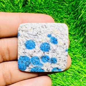 Piedra Preciosa de Jaspe K2 100% Natural, Cabujón Cuadrado de 33x33x4 mm, 53 Quilates, Pulida, Suelta - Product Image 2