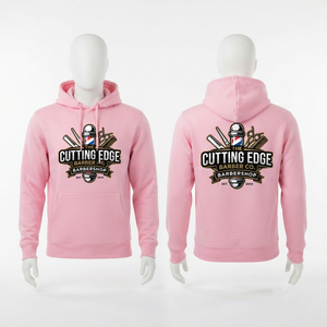 Sudadera con Capucha para Barberos, Premium, 320 GSM, Mezcla de Algodón y Felpa, Logotipo Bordado Personalizado, para Profesionales de Salón - Product Image 3