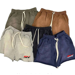 Trendy Mens Acid Washed Shorts Oversized Plain Heavy Weight Material Custom Manufacturing Bulk Supply Acid Washed Shorts - Product Image 1