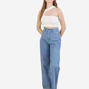 Wholesale Custom Made Women's Asymmetric Halter <b>One</b> Shoulder Cut-Out Knitted Crop <b>Top</b> Solid White Breathable Women Crop Tank <b>Top</b> - Product Image 6