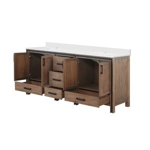 Mobile bagno doppio in legno rustico effetto fienile 80 pollici Larghezza X 22 Pollici Vasca Profonda con Piano in Marmo Coltivato, Profondità 22 Pollici - Product Image 3