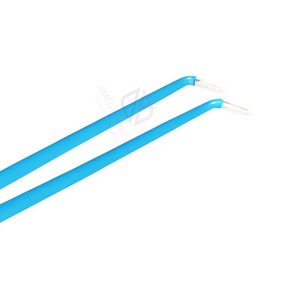 Pinzas bipolares médicas recubiertas de azul, pinzas de coagulación en ángulo tipo bayoneta para cirugía, estériles, instrumento de alta precisión - Product Image 2