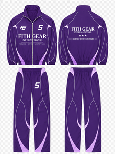 Trending Windbreaker purple and <b>white</b> Set Full Sleeve Half-<b>Zip</b> windproof jacket Breathable Polyester Adult Unisex Autumn OEM - Product Image 5