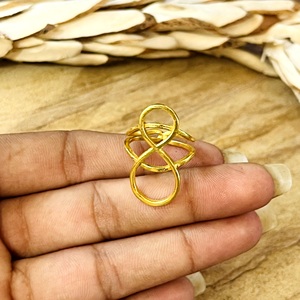Top Choice Boho Fern Leaf Ring Brass Rings For Women 18k Gold Plated Bypass <b>Wrap</b> Floral Jewelry For Wholesale/OEM/ODM - Product Image 5