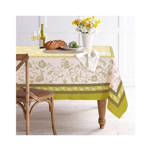 Cotton Gradient Table Cloth Manufacturer Green Layered Embroidered Waterproof Oil Resistant Bulk OEM Private Label Supply - Product Image 6
