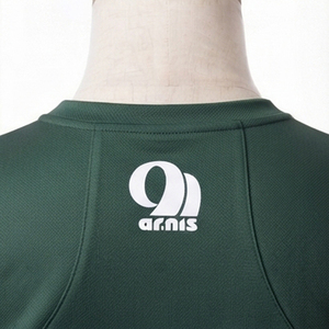 Camiseta de Manga Larga para Hombre, Cuello Redondo, Verde Oscuro, Tejido de Punto, Corte Regular, Casual, con Estampado, Anti-UV, Transpirable, Ecológica - Product Image 3
