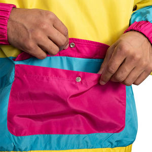Men's Color Blocking <b>Racer</b> Custom Windbreaker <b>Jacket</b> Windproof Stand Collar Sporty Style Autumn Wear Polyester Material - Product Image 4