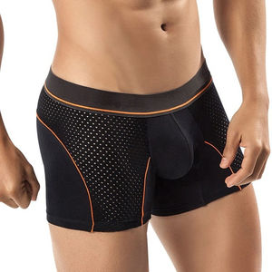 Sous-vêtements pour hommes en coton/élasthanne tricoté, teint uni, respirant, séchage rapide, confortable, taille haute avec logo, pour adultes, ODM - Product Image 1