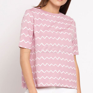 T-shirt pour femmes élégantes, tissu de qualité supérieure, coton doux, vêtements décontractés tendance, collection été, marque privée - Product Image 4