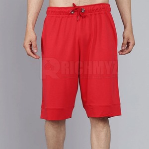 Conjuntos Cortos de Verano de Última Moda en Color Rojo Simple y Sencillo, Conjuntos de Camiseta y Pantalones Cortos Personalizados de Color Sólido para Hombre - Product Image 6