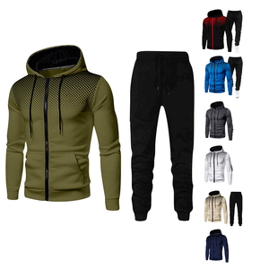 Conjunto Deportivo para Hombre, Resistente al Viento, con Sudadera con Capucha y Pantalones Deportivos de Color Sólido, Bolsillos Tipo Canguro, Logotipo, para Baloncesto, Entrenamiento y Gimnasio - Product Image 2