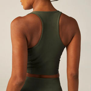 Sujetador deportivo tipo racerback personalizado al por mayor para mujer, top corto transpirable para gimnasio, entrenamiento, fitness, yoga, top deportivo para mujer, para correr al aire libre - Product Image 3