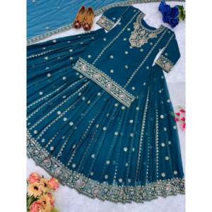 Conjunto de ropa de fiesta para mujer de diseñador elegante Lehenga Top y Fancy Dupatta - Product Image 4